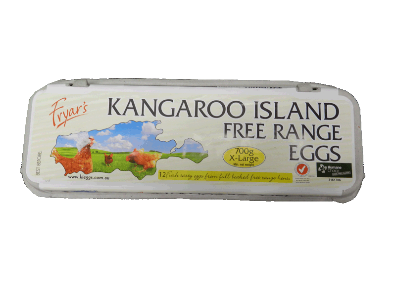 Free Range 700gm Eggs - Kangaroo Island (Pack of 12)